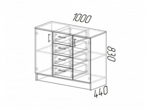 Комод К1000-2Д ЛДСП ясень шимо в Миньяре - minyar.magazinmebel.ru | фото - изображение 2