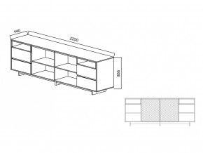 Комодино Moderno-2200 Ф4 в Миньяре - minyar.magazinmebel.ru | фото - изображение 4