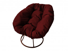 Кресло Пончик без ротанга бордовая подушка в Миньяре - minyar.magazinmebel.ru | фото