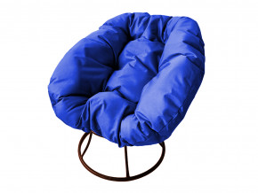 Кресло Пончик без ротанга синяя подушка в Миньяре - minyar.magazinmebel.ru | фото