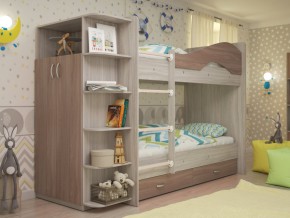Кровать 2-х ярусная Мая с ящиками и шкафом на латофлексах шимо в Миньяре - minyar.magazinmebel.ru | фото