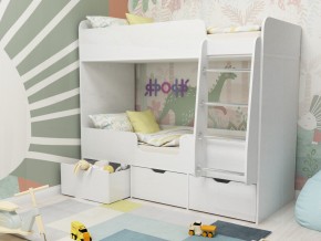 Кровать двухъярусная Малыш двойняшка белый в Миньяре - minyar.magazinmebel.ru | фото