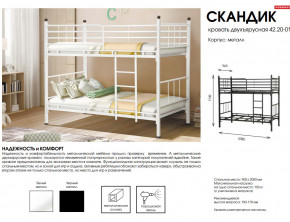 Кровать двухъярусная Скандик 42.20-01 в Миньяре - minyar.magazinmebel.ru | фото - изображение 2