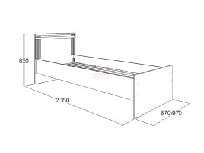 Кровать одинарная Ольга 18 900 в Миньяре - minyar.magazinmebel.ru | фото - изображение 2
