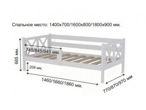 Кровать софа Аист-3 Прованс белый 1400х700 мм в Миньяре - minyar.magazinmebel.ru | фото - изображение 2