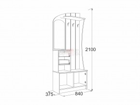 Прихожая Саша 20 ясень анкор в Миньяре - minyar.magazinmebel.ru | фото - изображение 2