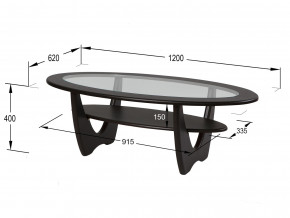 Стол журнальный Юпитер со стеклом СЖС-01 венге в Миньяре - minyar.magazinmebel.ru | фото - изображение 2