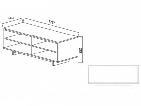 Тумба для ТВА Moderno-1200 Ф6 в Миньяре - minyar.magazinmebel.ru | фото - изображение 4